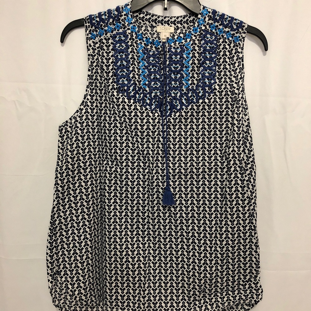 Size 10 EUC J. Crew Tasseled Tank Top